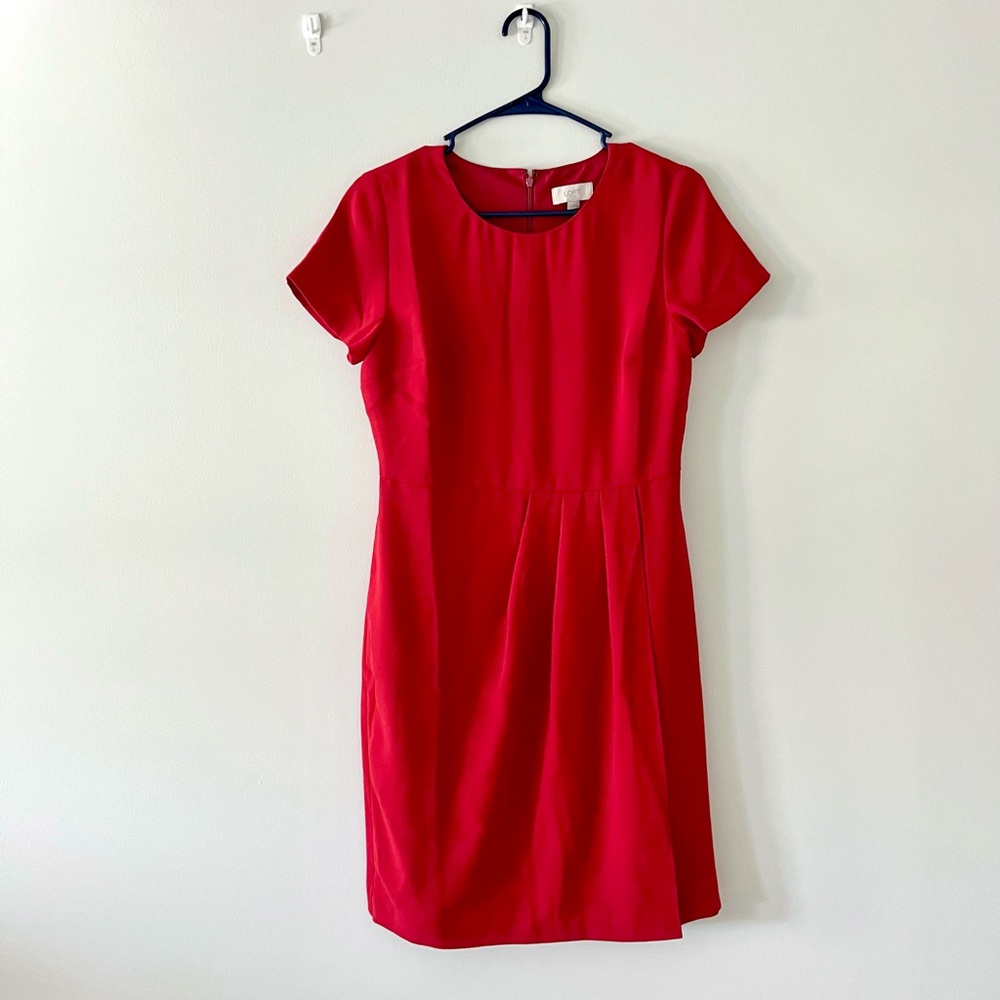 LOFT Vibrant Red Mini Dress